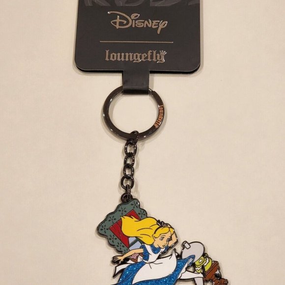 Loungefly Disney Alice in Wonderland Alice Falling Keychain NEW - Picture 7 of 11